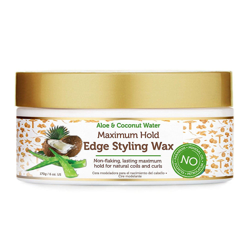 African Pride Moisture Miracle Maximum Hold Edge and Hair Styling Wax, 6 Oz